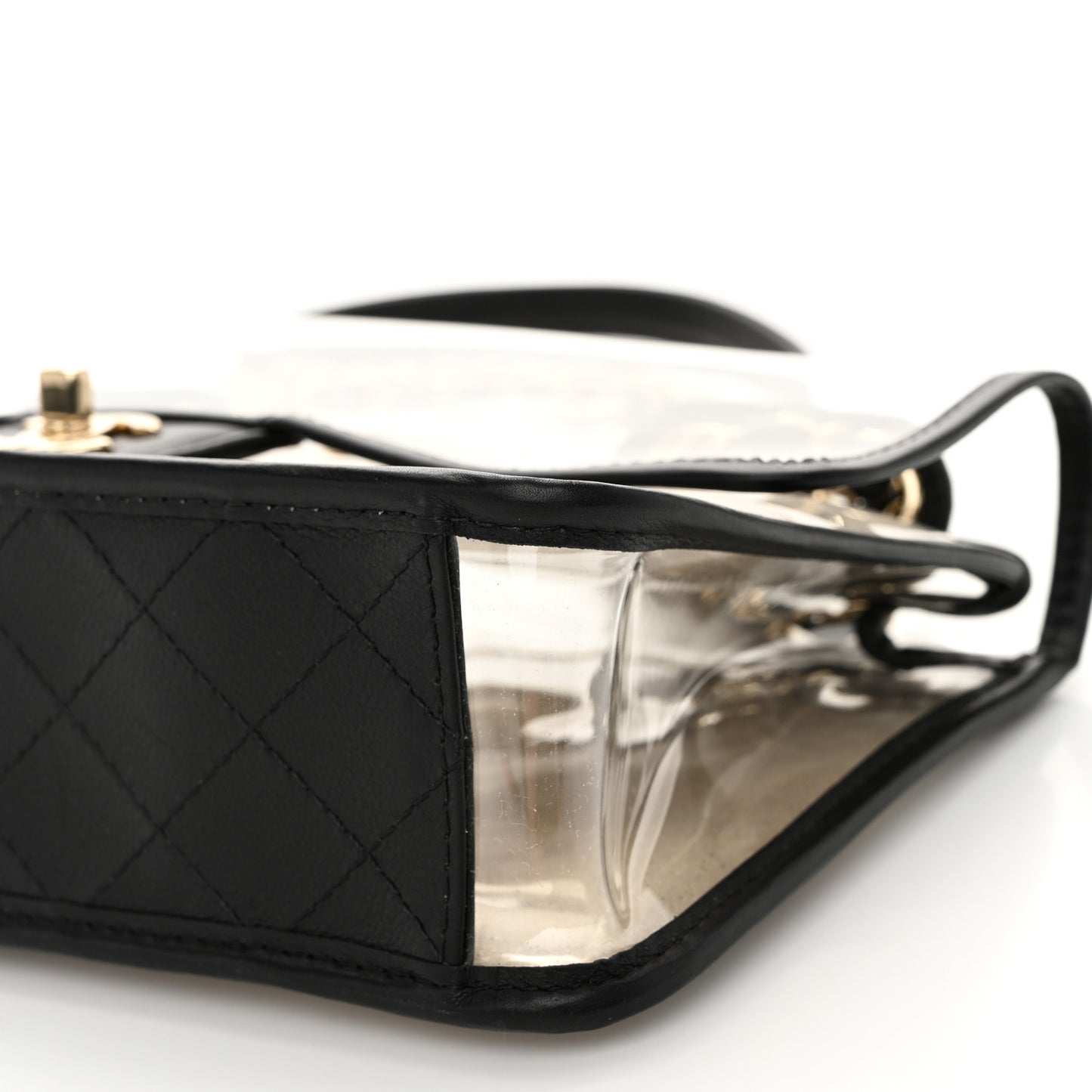 Lambskin PVC Medium Coco Sand Flap Black