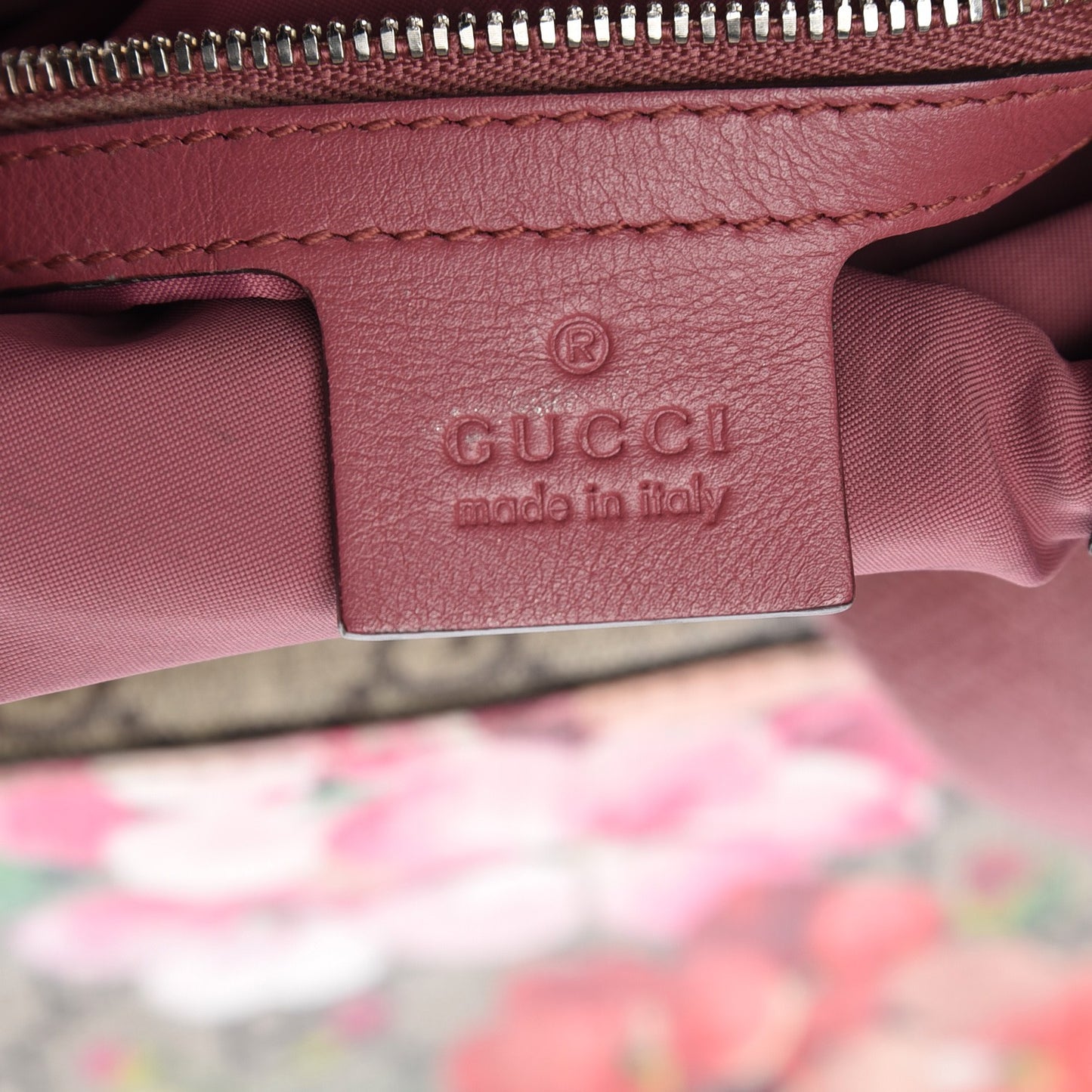 GG Supreme Monogram Blooms Small Single Buckle Backpack Beige Multicolor Dry Rose