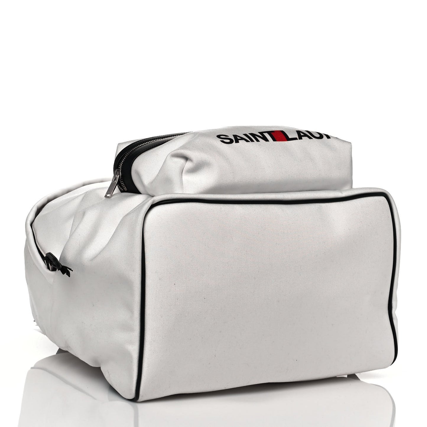 Canvas Logo City Backpack White