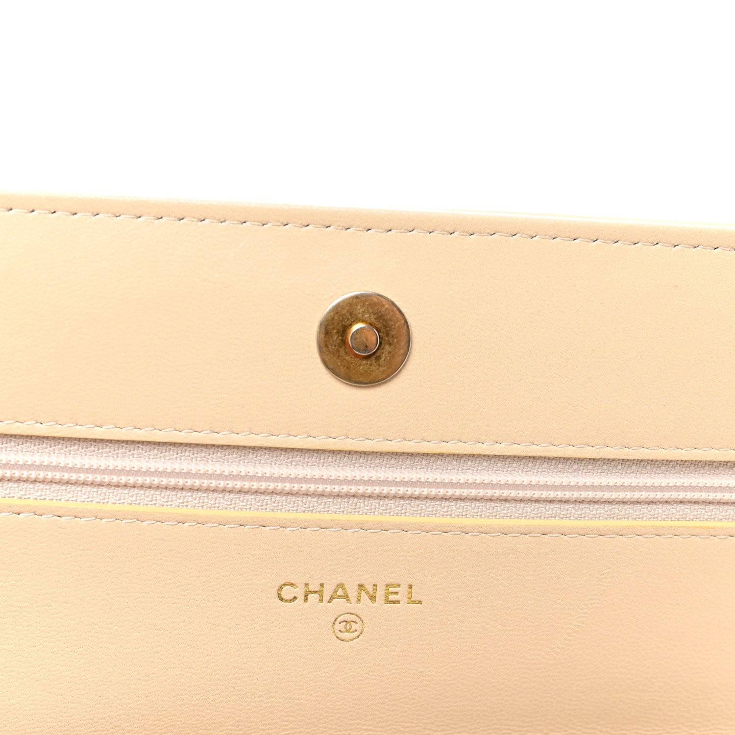 Chanel Lambskin Quilted Chanel 19 Wallet On Chain WOC Beige 6 of 11