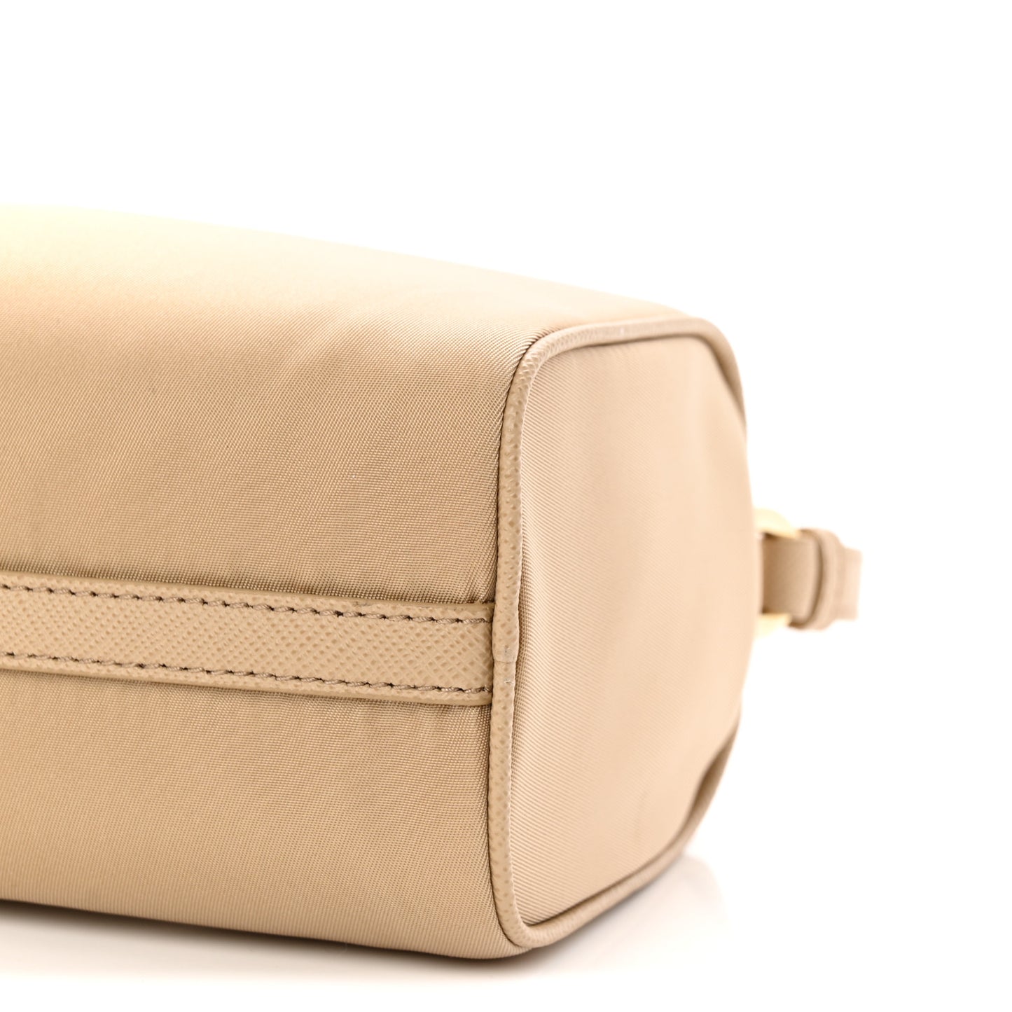 Re-Nylon Triangle Pouch Shoulder Bag Camel Brown