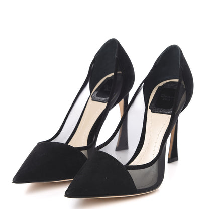 Christian Dior Suede Mesh Songe Pumps 35.5 Black 3 of 8