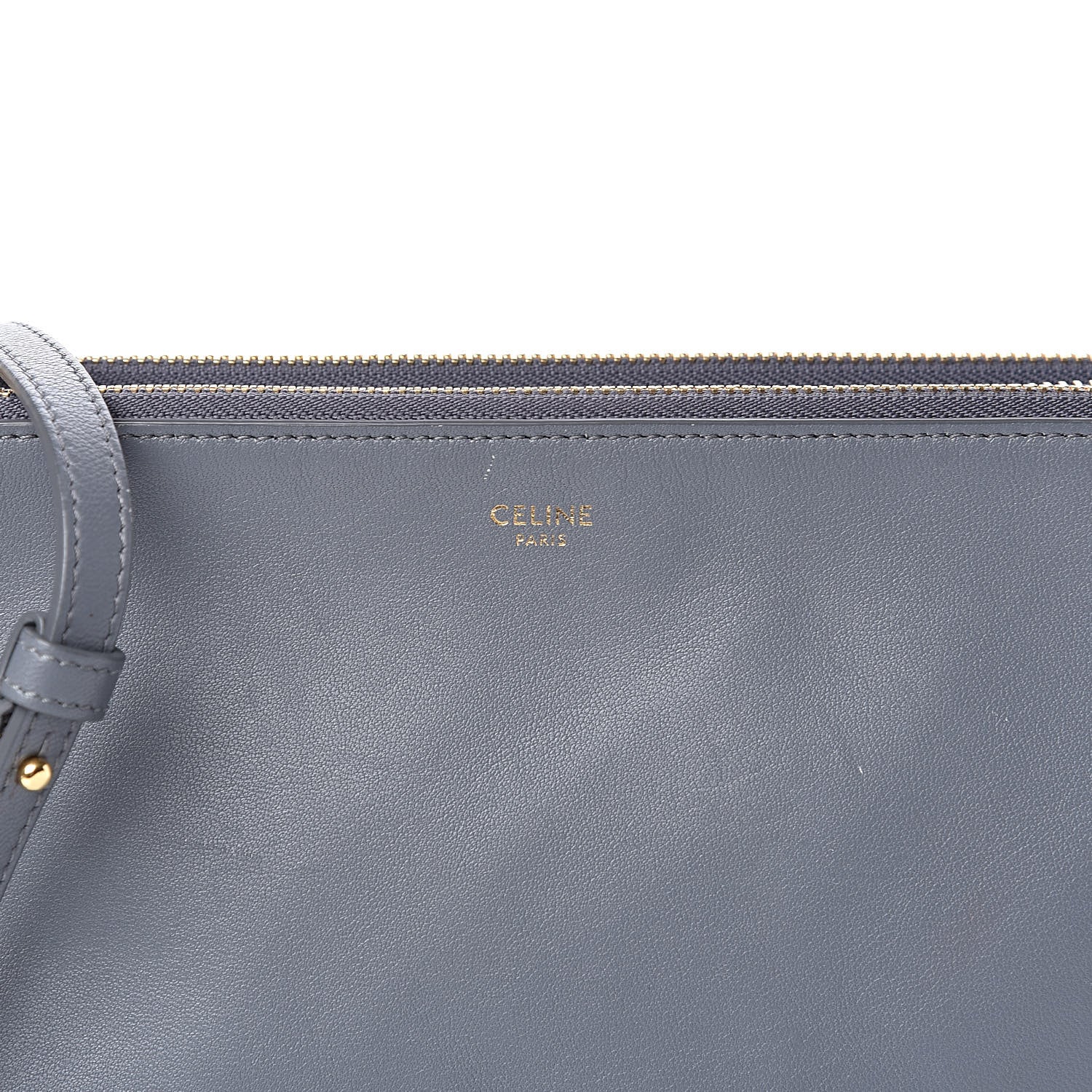 Celine Lambskin Large Trio Crossbody Bag Storm 12 of 12