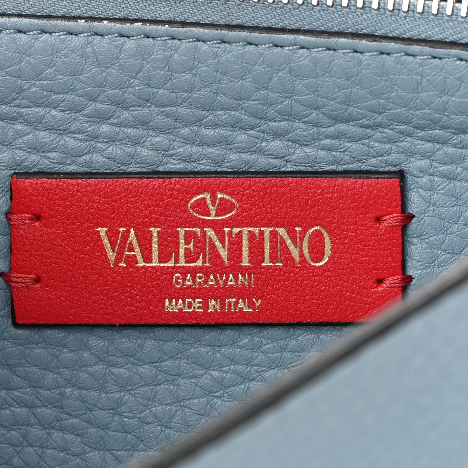Valentino Garavani Grained Calfskin Small Rockstud Flap Crossbody Bag Niagara 6 of 12