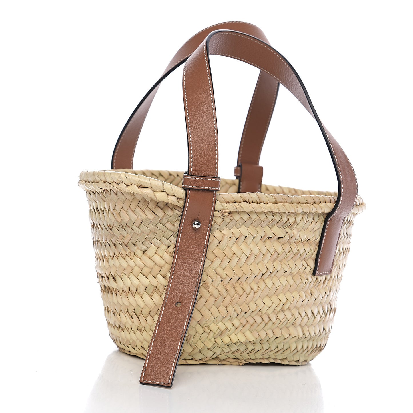 Raffia Small Basket Tote Bag Natural Tan