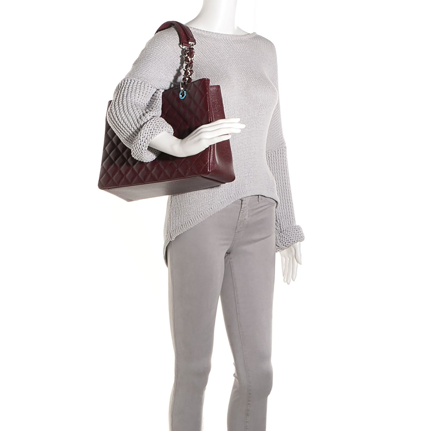 Caviar Grand Shopping Tote GST Bordeaux