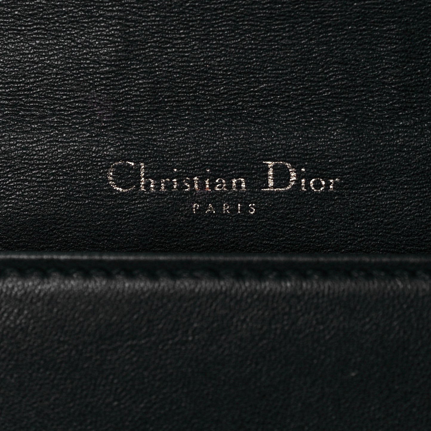 Lambskin Cannage Lady Dior Chain Wallet Black