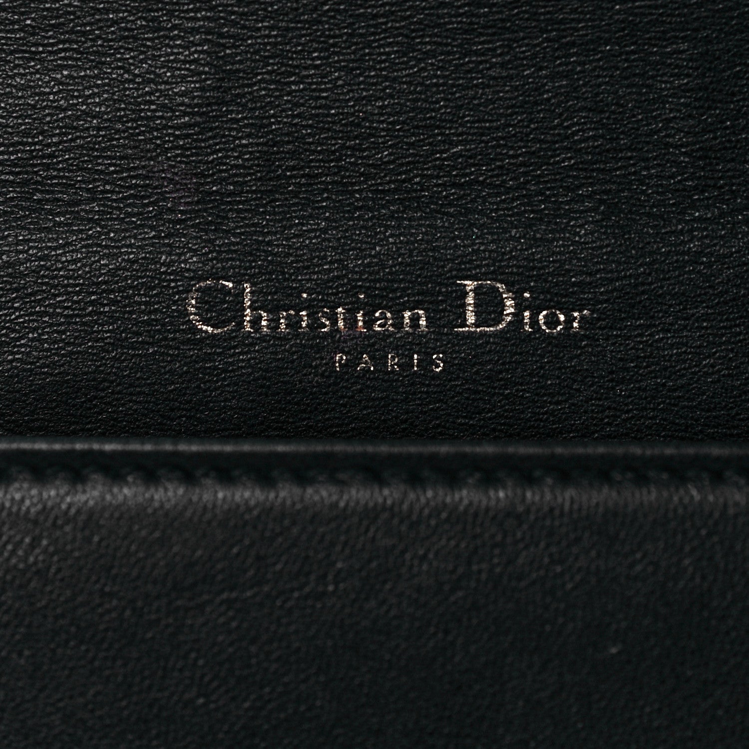 Christian Dior Lambskin Cannage Lady Dior Chain Wallet Black 5 of 9