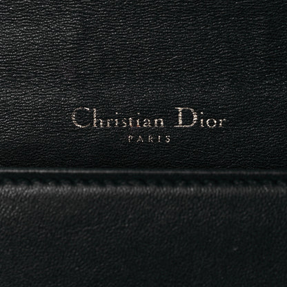 Christian Dior Lambskin Cannage Lady Dior Chain Wallet Black 5 of 9
