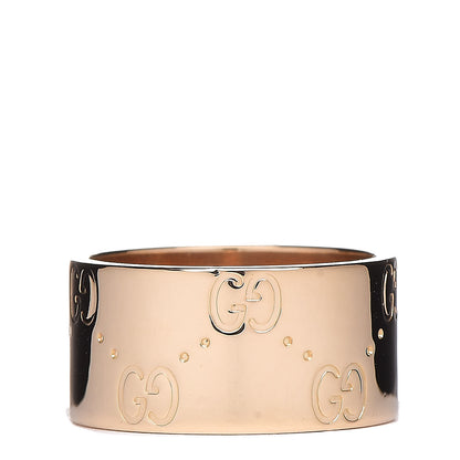 Gucci 18K Yellow Gold 9mm Icon Band Ring 49 5 1 of 4
