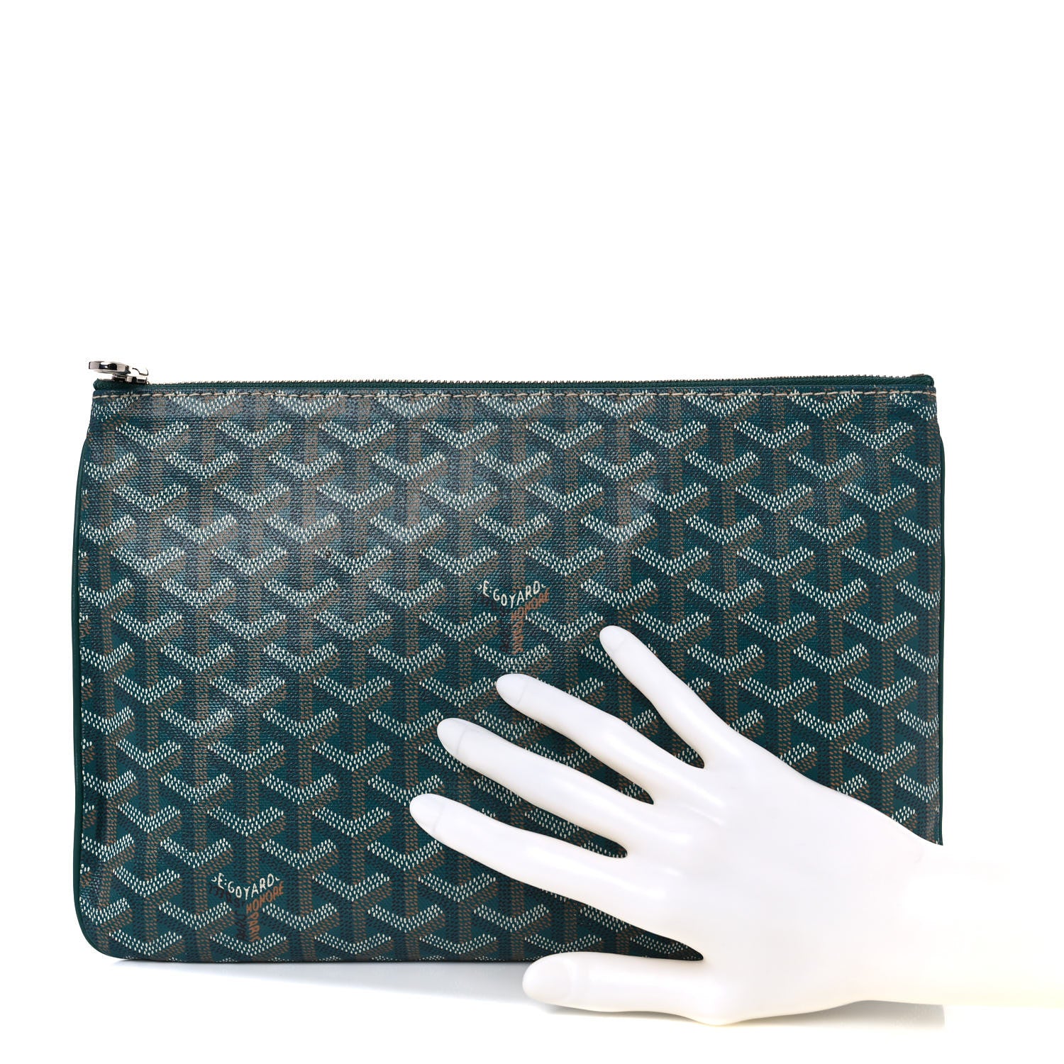 Goyard Goyardine Senat Pochette MM Green 2 of 13