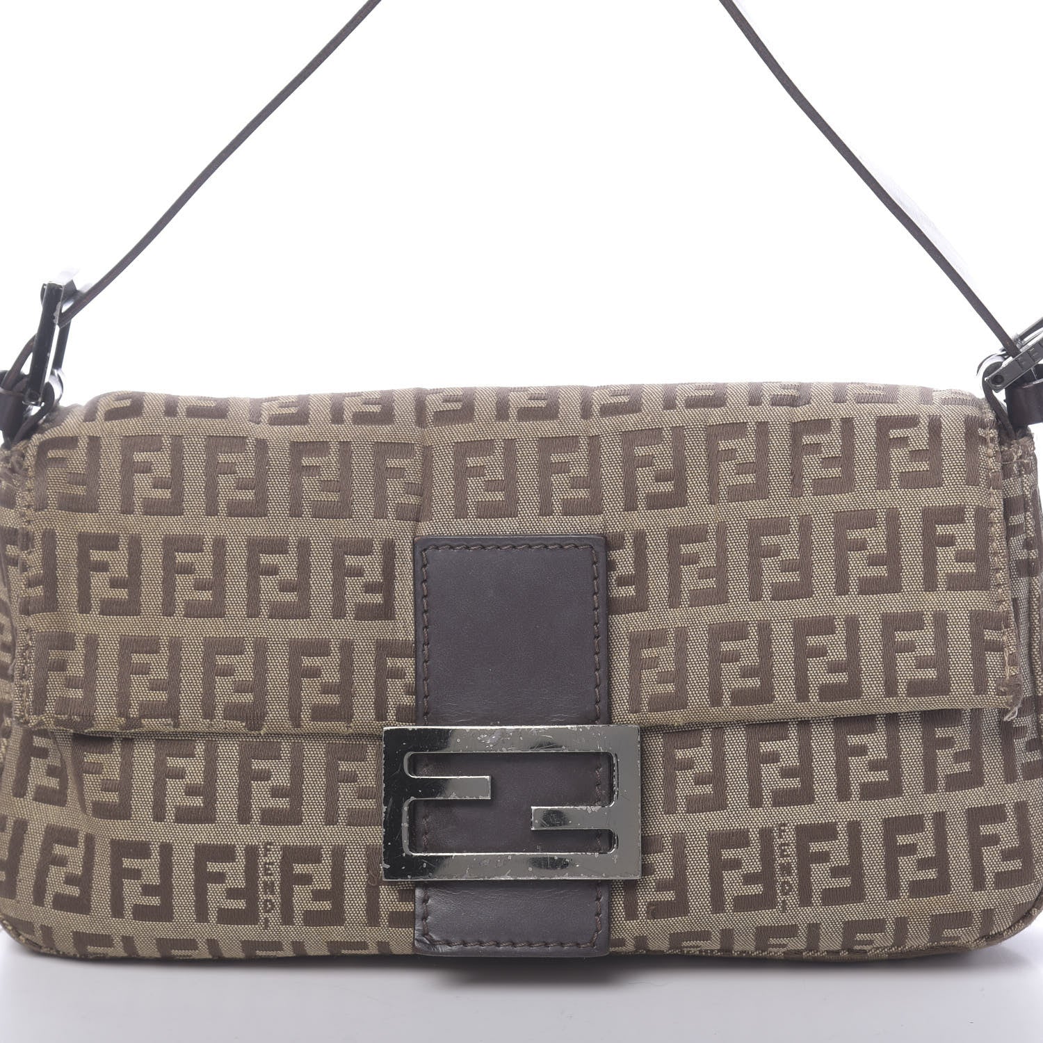 Fendi Zucchino Baguette Dark Brown 9 of 10