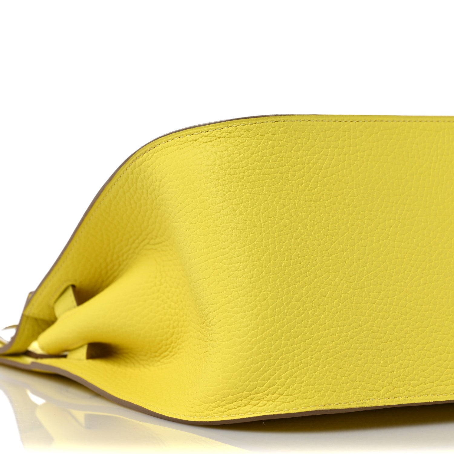 Hermes Taurillon Clemence Jypsiere 28 Lime 6 of 8