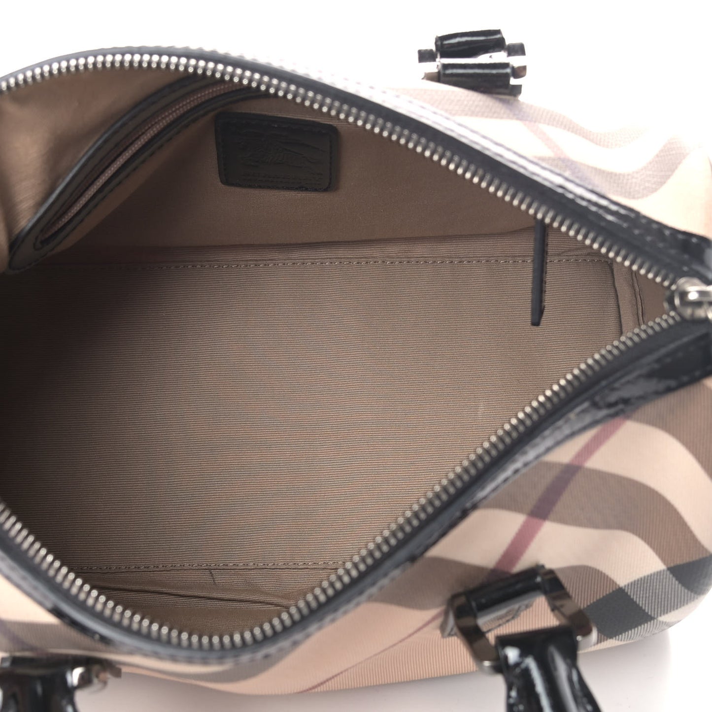 Supernova Check Patent Small Chester Bowling Bag Black