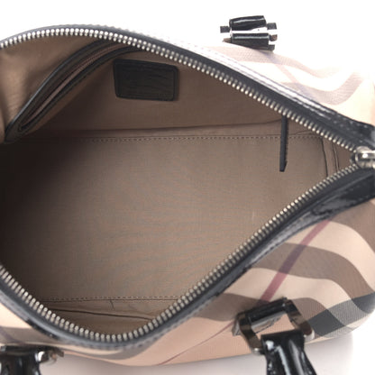 Burberry Supernova Check Patent Small Chester Bowling Bag Black 4 of 7