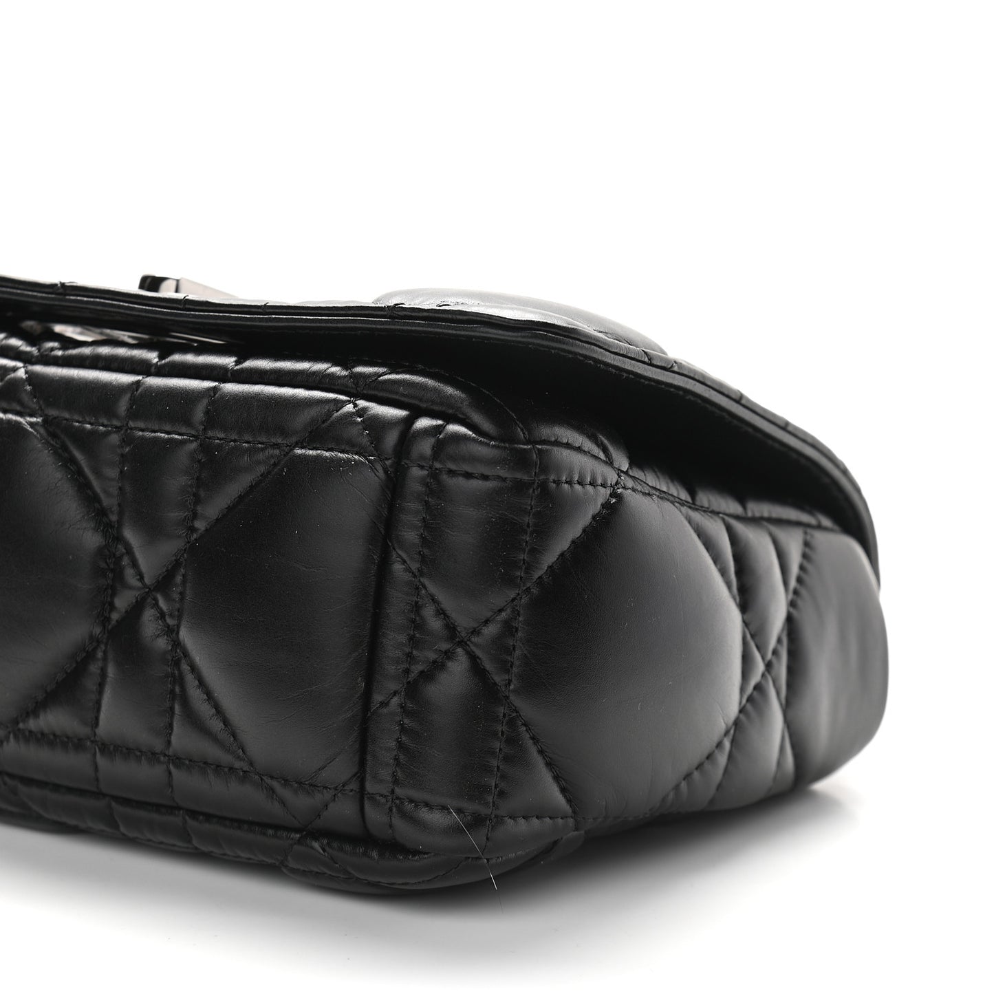 Calfskin Macrocannage Small Caro Bag Black