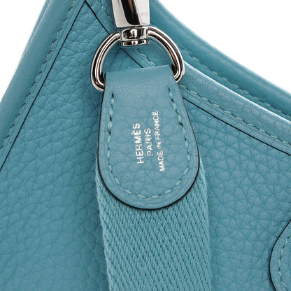 Hermes Taurillon Clemence Evelyne TPM Bleu Atoll 5 of 8