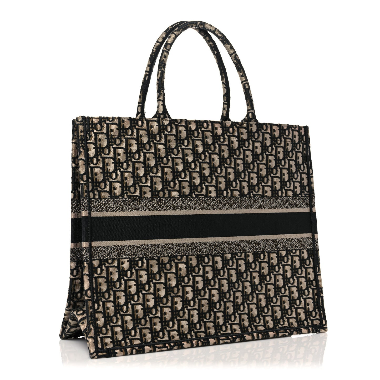 Oblique Large Book Tote Vert Multicolor