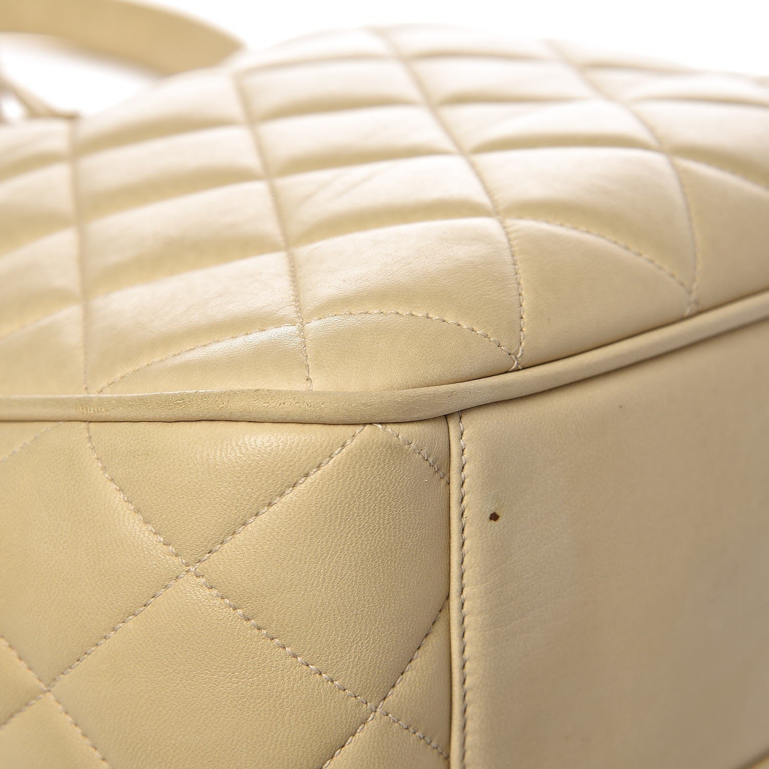 Chanel Lambskin Quilted Drawstring Shoulder Bag Beige 13 of 13