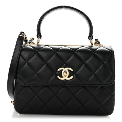 Chanel Lambskin Quilted Small Trendy CC Dual Handle Flap Bag Black 1 of 14