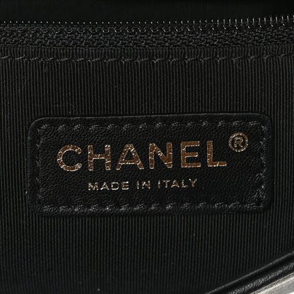 Chanel Calfskin Quilted Medium Graphic Flap Beige Black 6 of 10