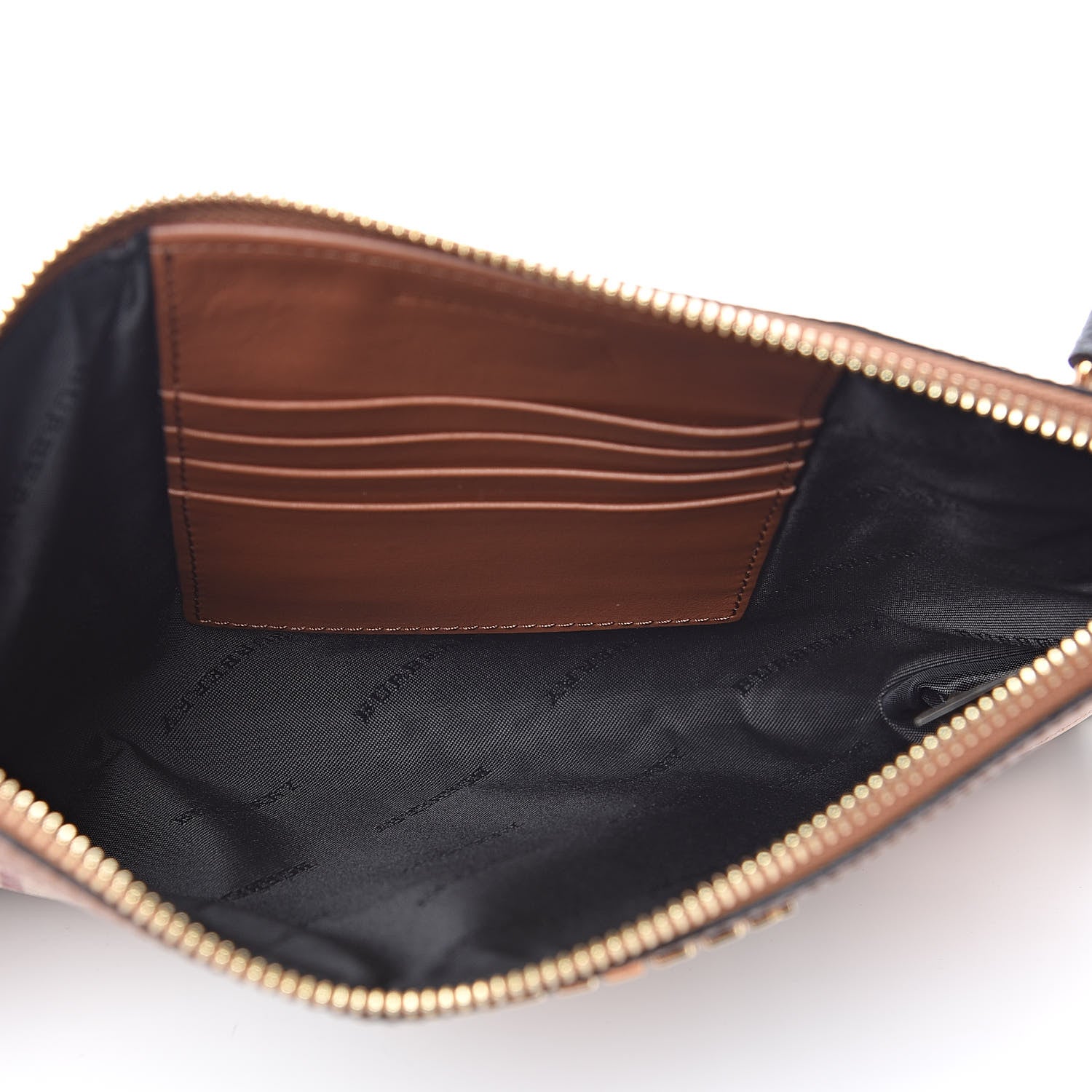 Burberry Haymarket Check Peyton Crossbody Clutch Bag Toffee 5 of 11
