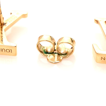 Louis Vuitton Metal LV Iconic Earrings Gold 5 of 5