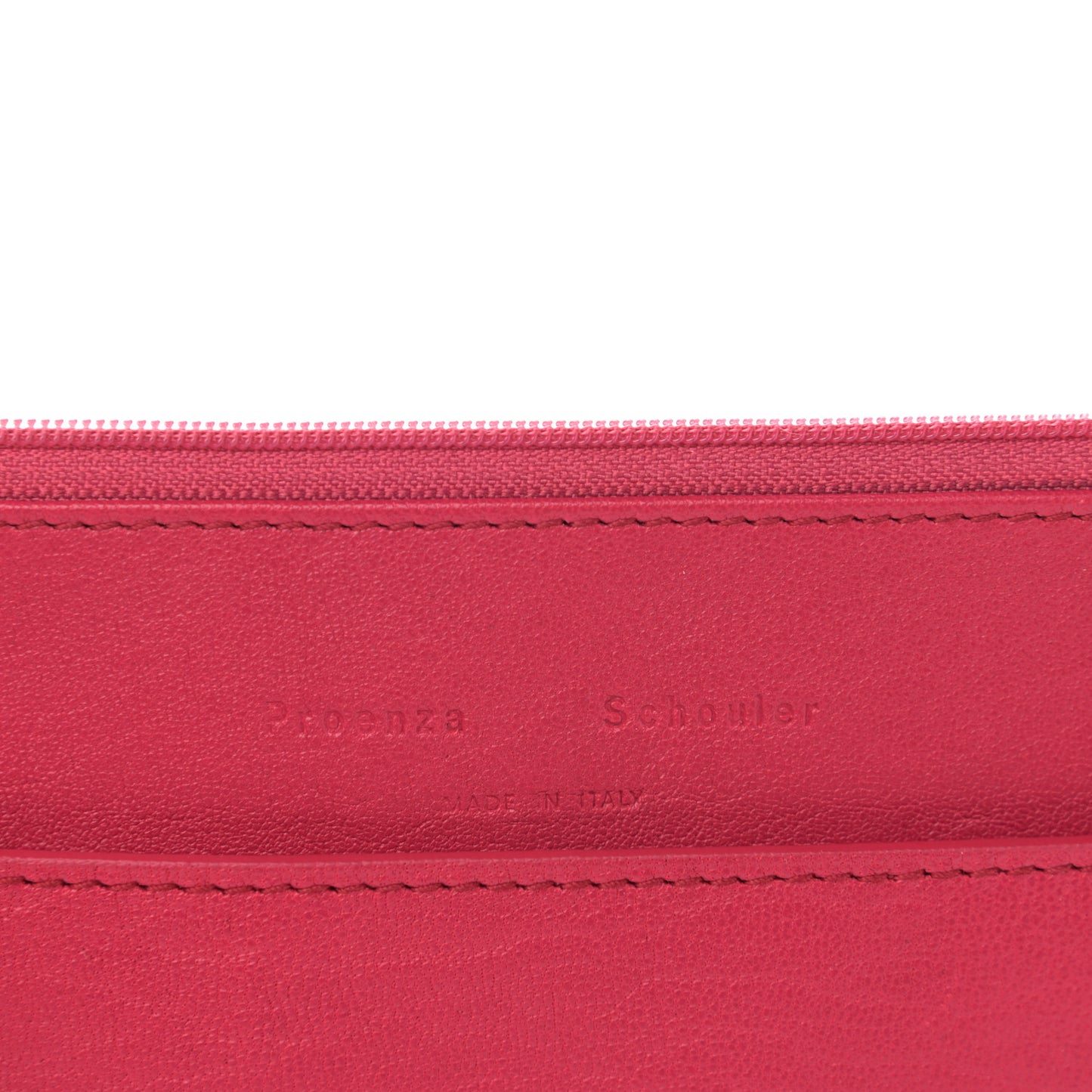 Lambskin PS1 Large Chain Wallet Raspberry