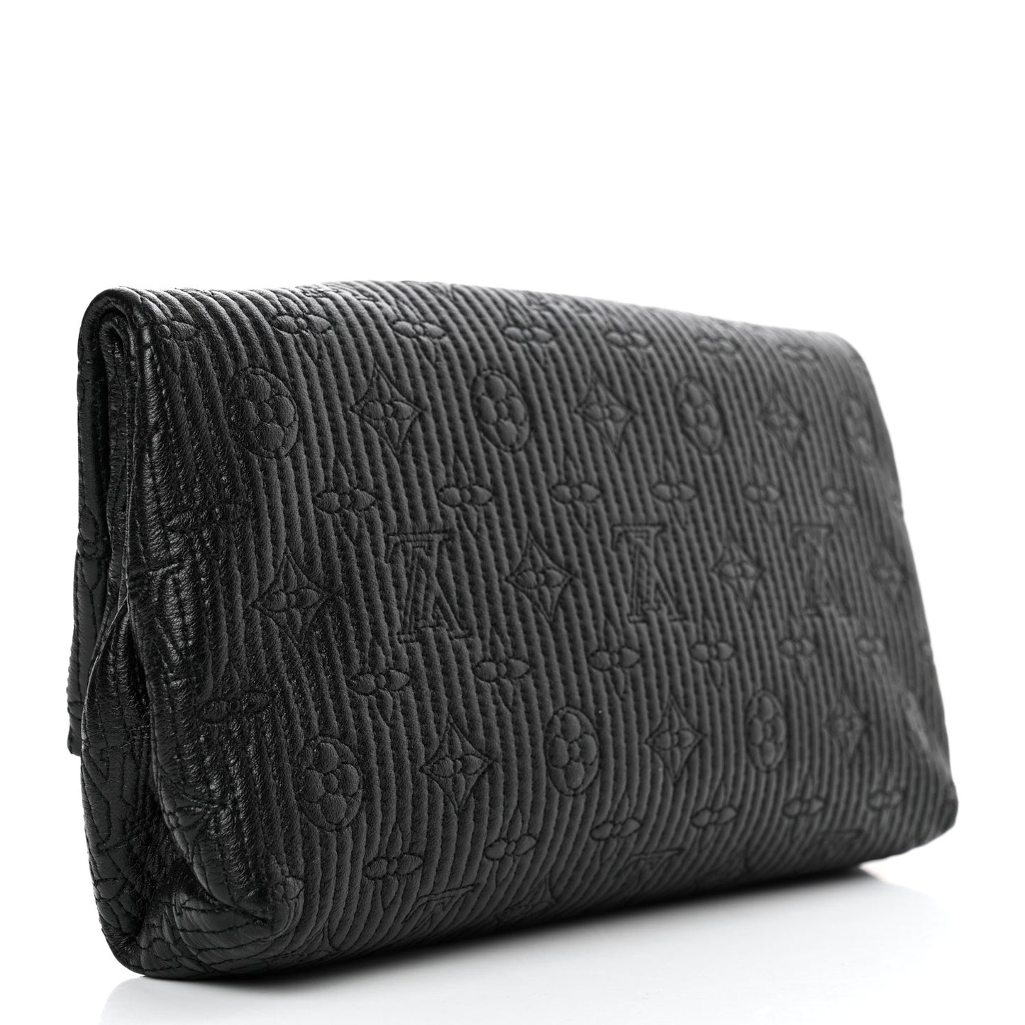 Calfskin Quilted Monogram Altair Clutch Black