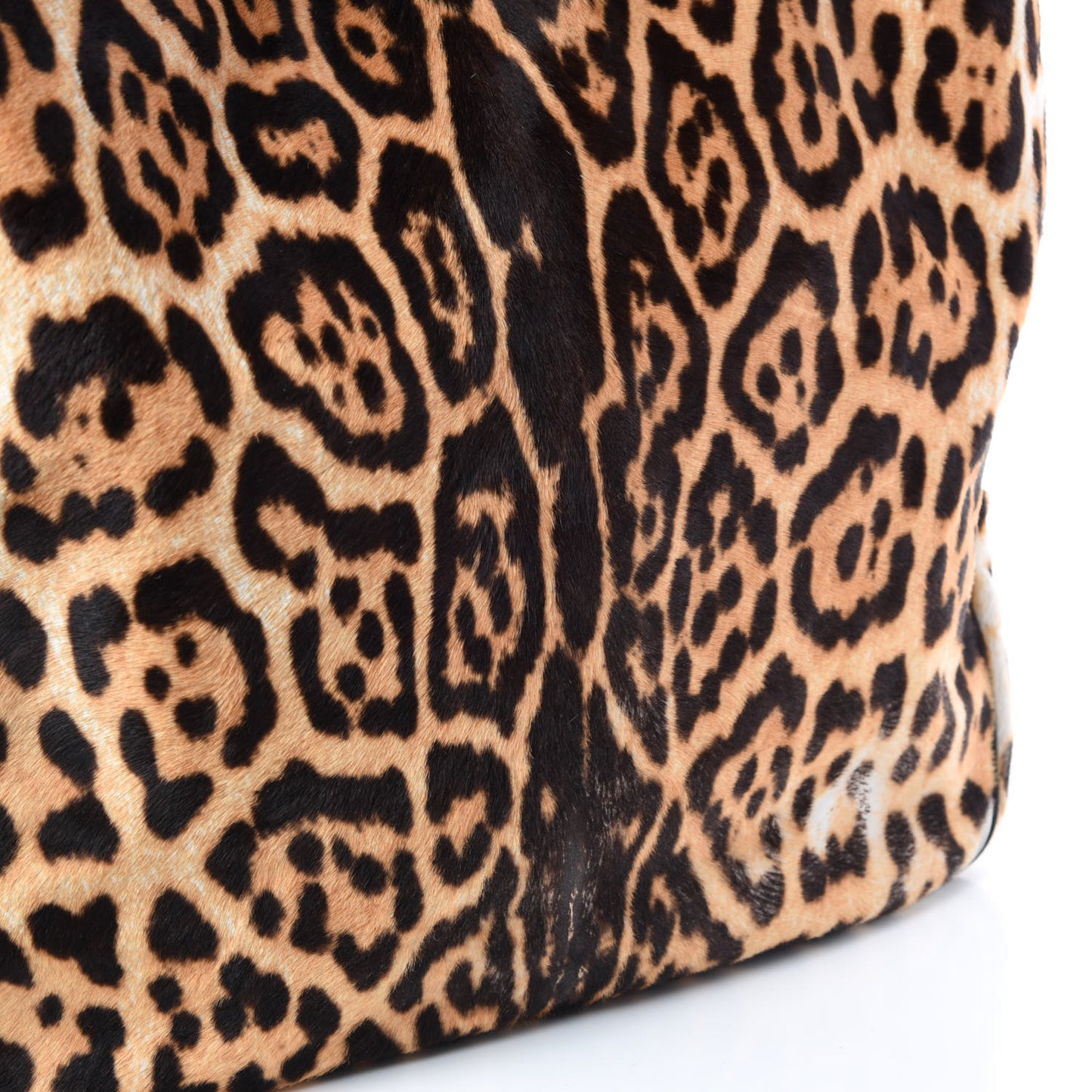 Calf Hair Leopard Print Large Roady Hobo