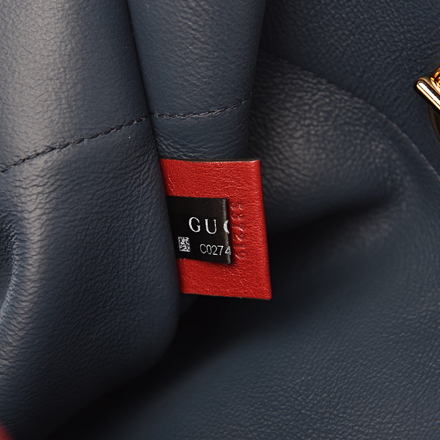 Gucci Suede Calfskin Large Rajah Chain Tote New Blue Romantic Cherry 7 of 12