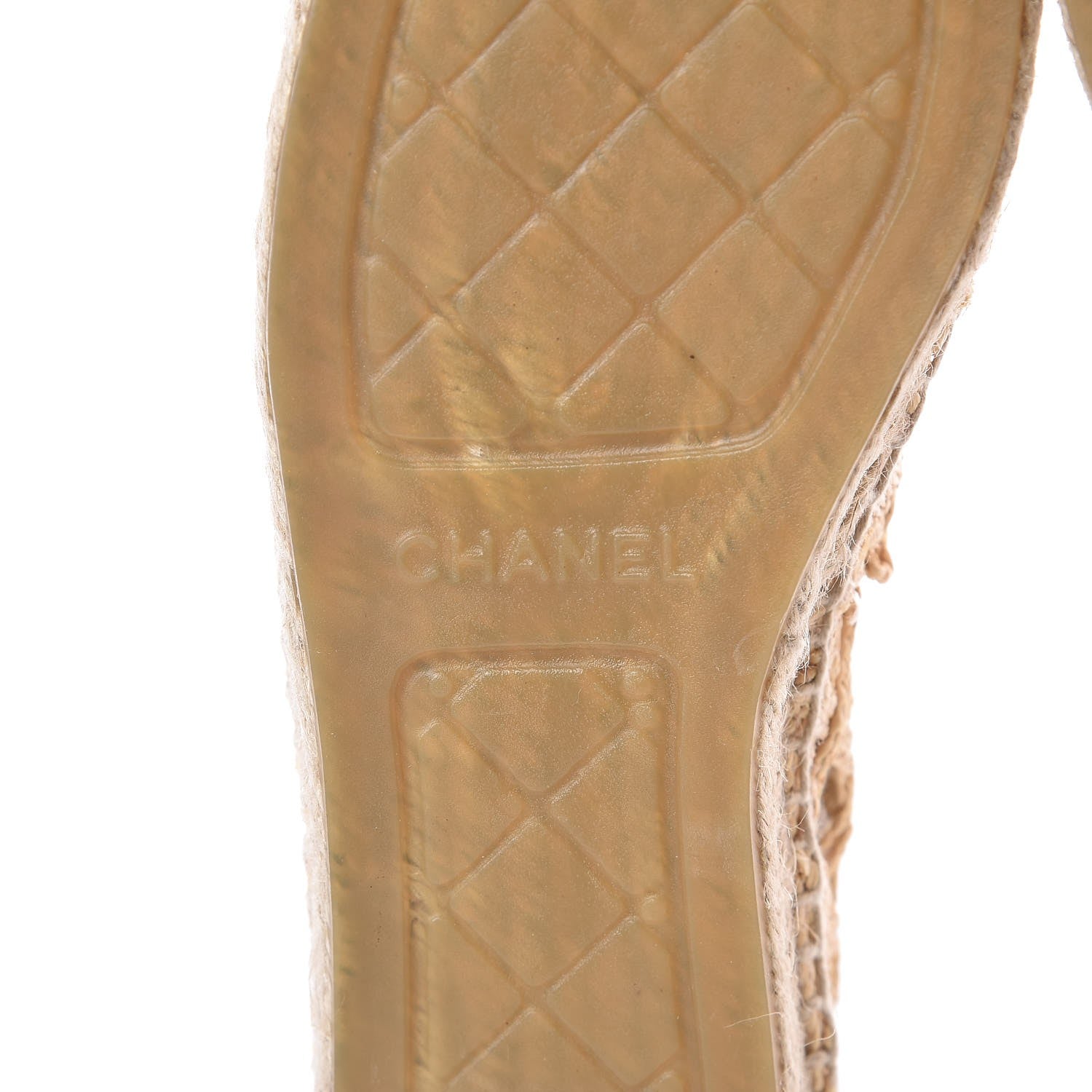 Chanel Raffia Fabric CC Espadrilles 38 Beige Black 8 of 12