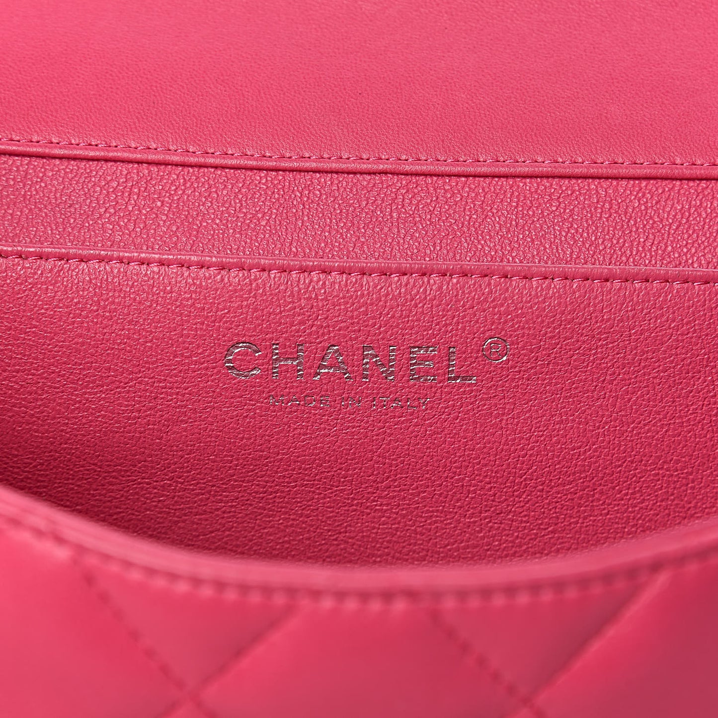 Lambskin Quilted Clutch With Chain Flap Pink