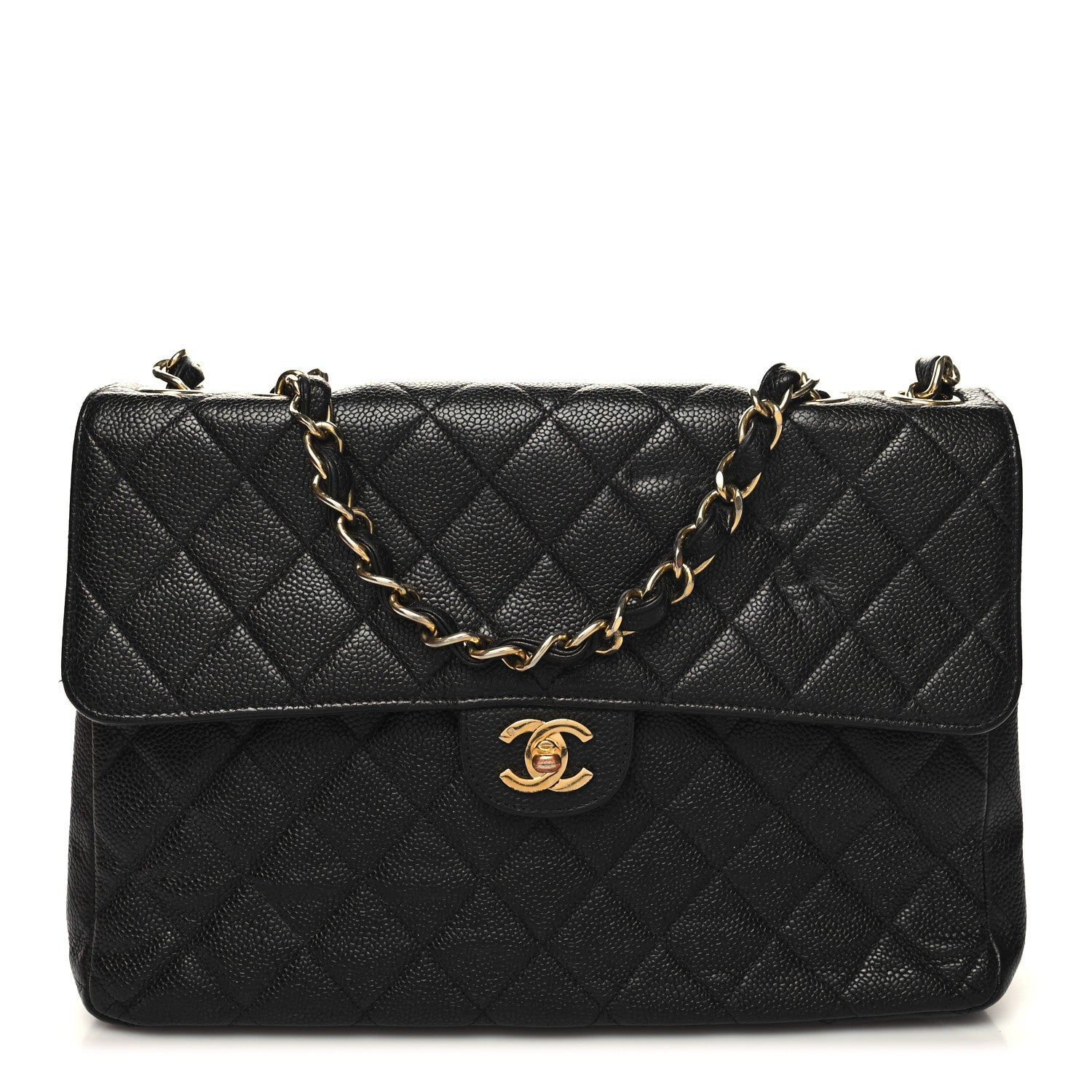 Chanel Caviar Quilted Jumbo Single Flap Black 1 of 12