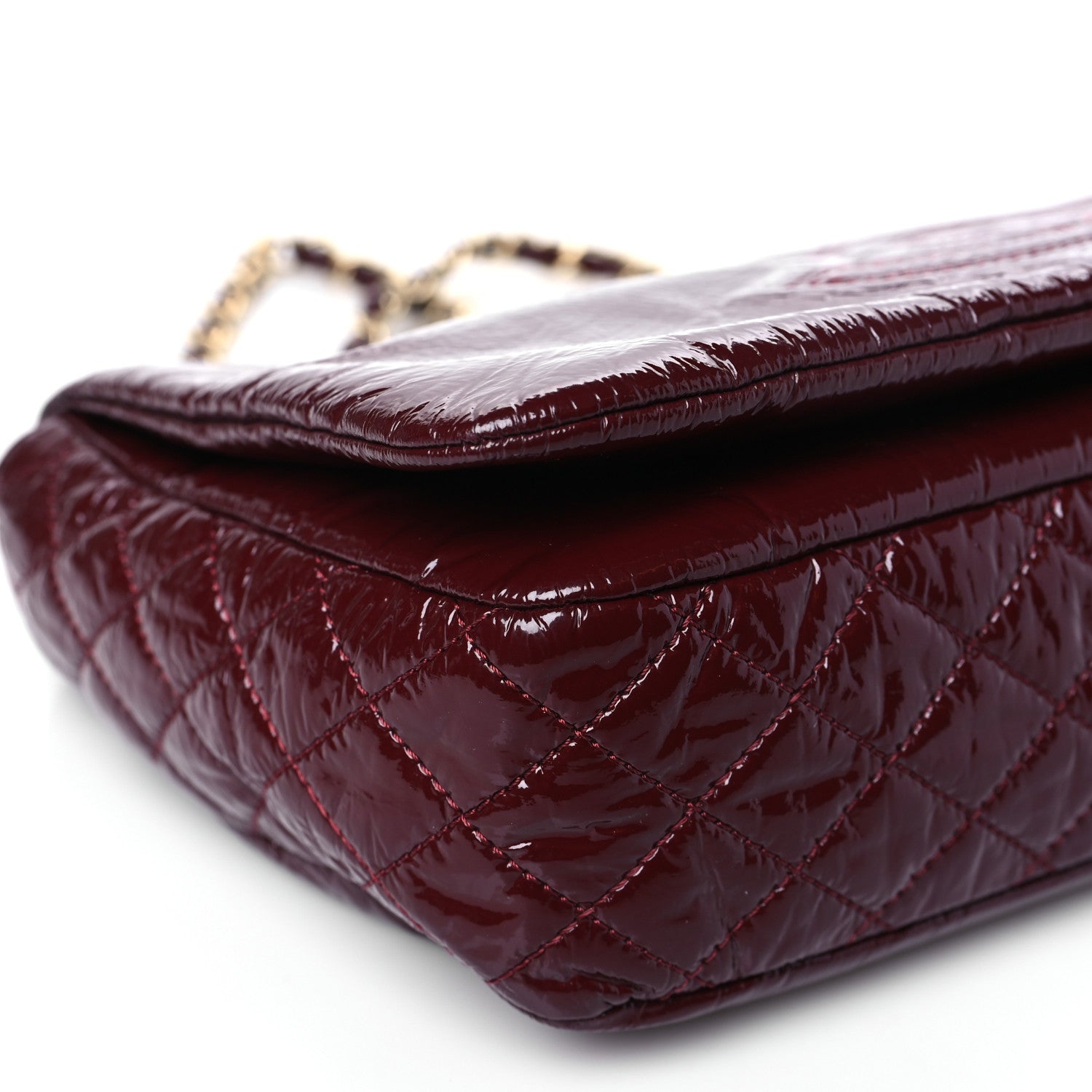 Chanel Vinyl Rock and Chain Medium Flap Bordeaux 9 of 11