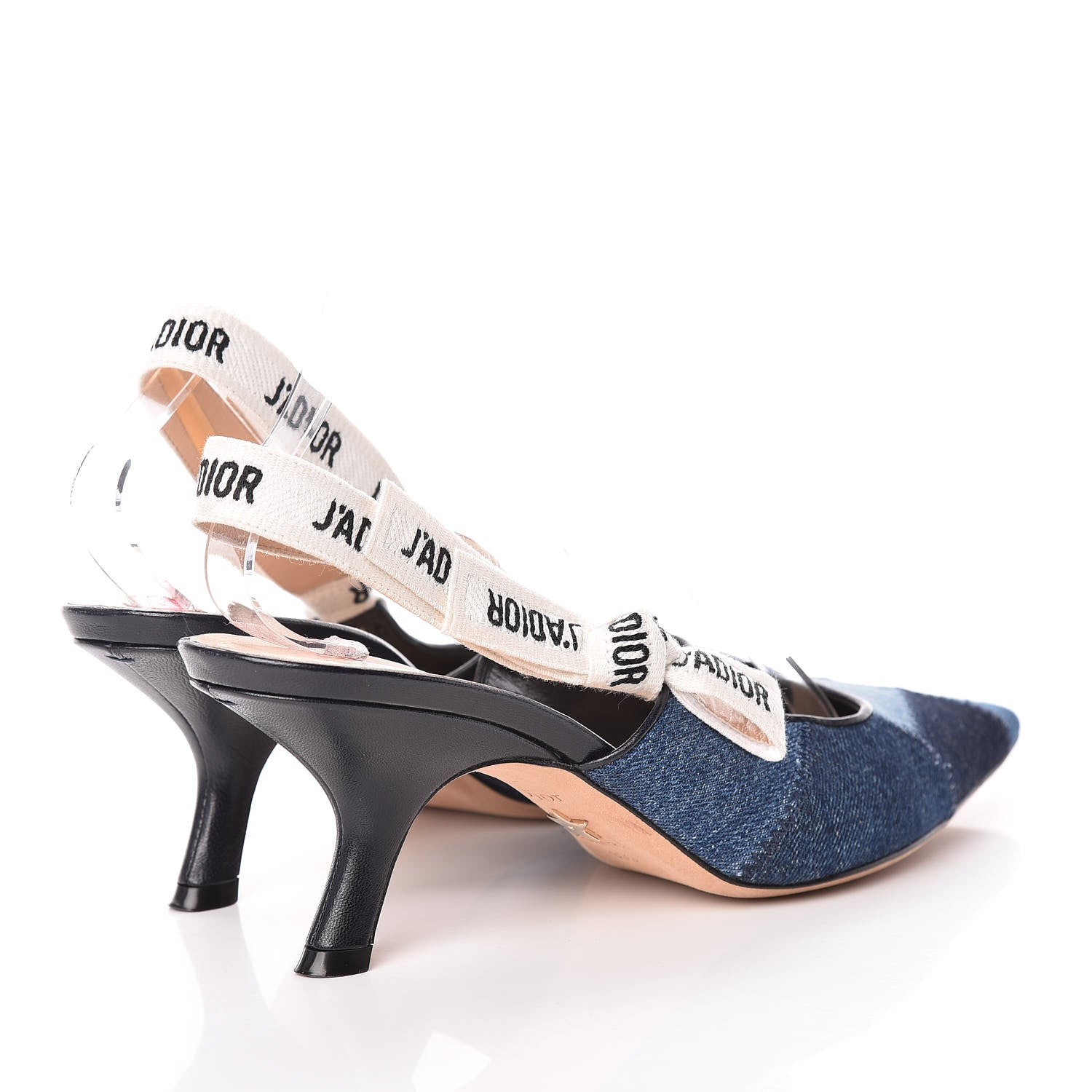 Christian Dior Denim Ribbon Patchwork J'Adior Slingback 65mm Pumps 39.5 Deep Blue 3 of 12