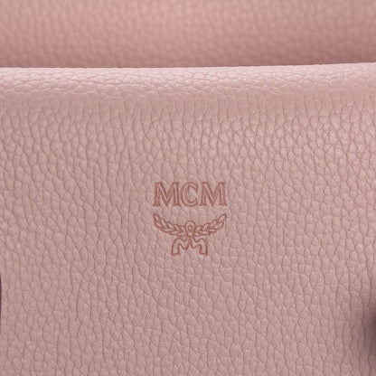 MCM Grained Calfskin Medium Milla Tote Pale Mauve 8 of 21