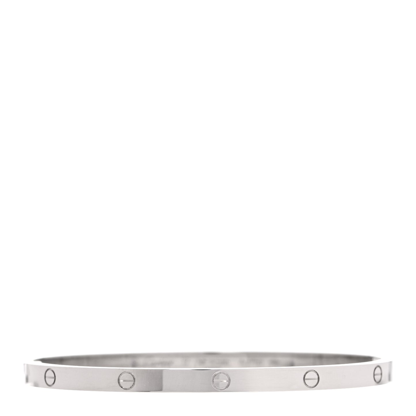 18K White Gold Small LOVE Bracelet 17
