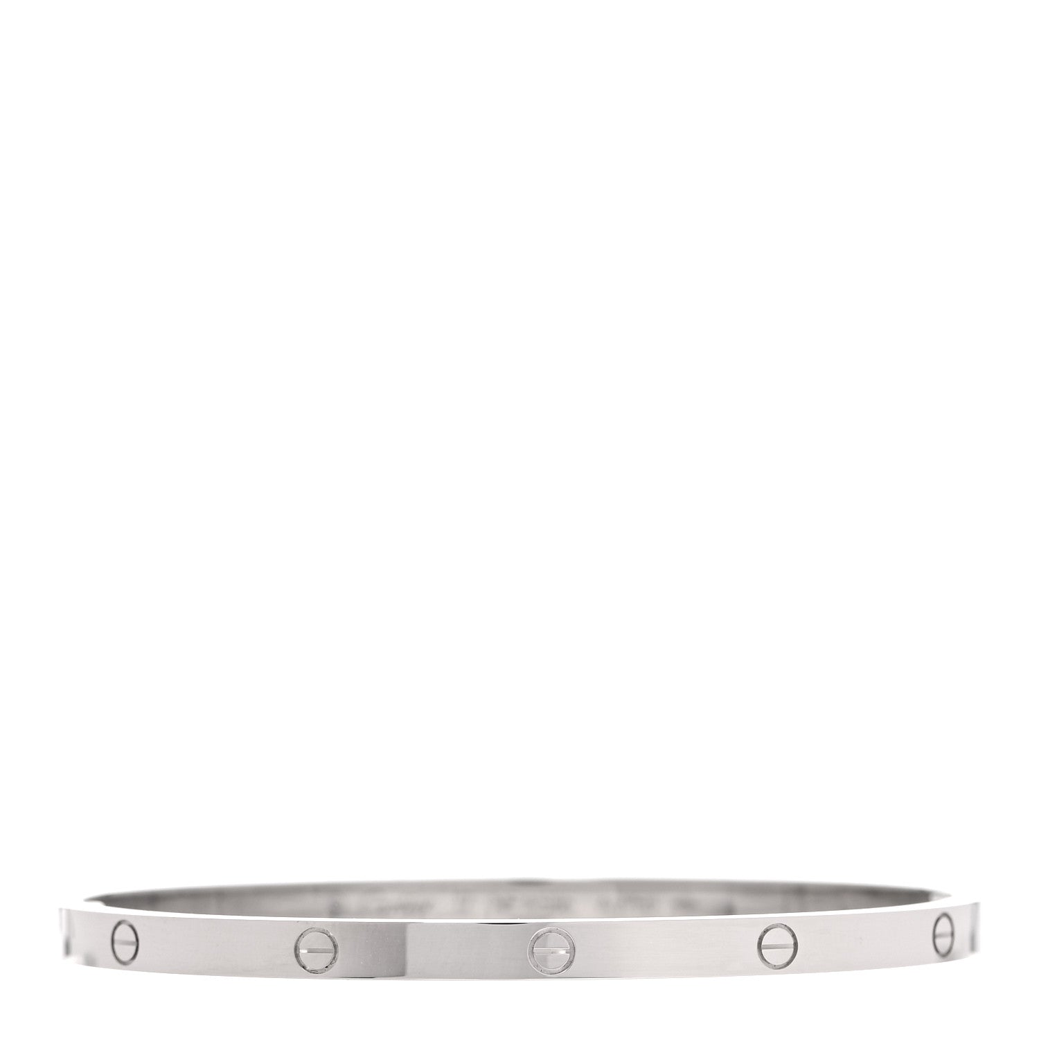 Cartier 18K White Gold Small LOVE Bracelet 17 1 of 7