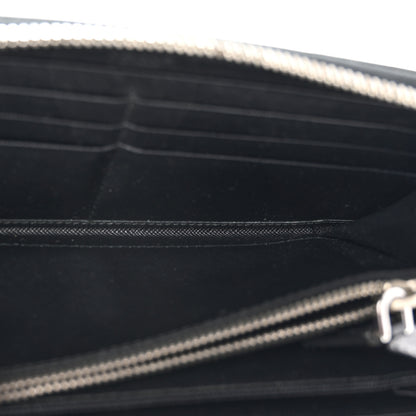 Prada Saffiano Zip Around Wallet Black 5 of 7