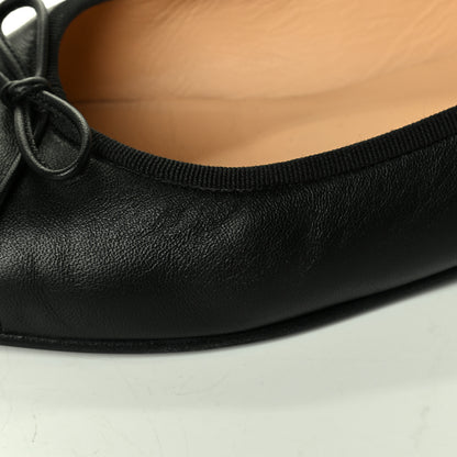 Chanel Lambskin Patent Cap Toe Ballerina Flats 41 Black 6 of 6