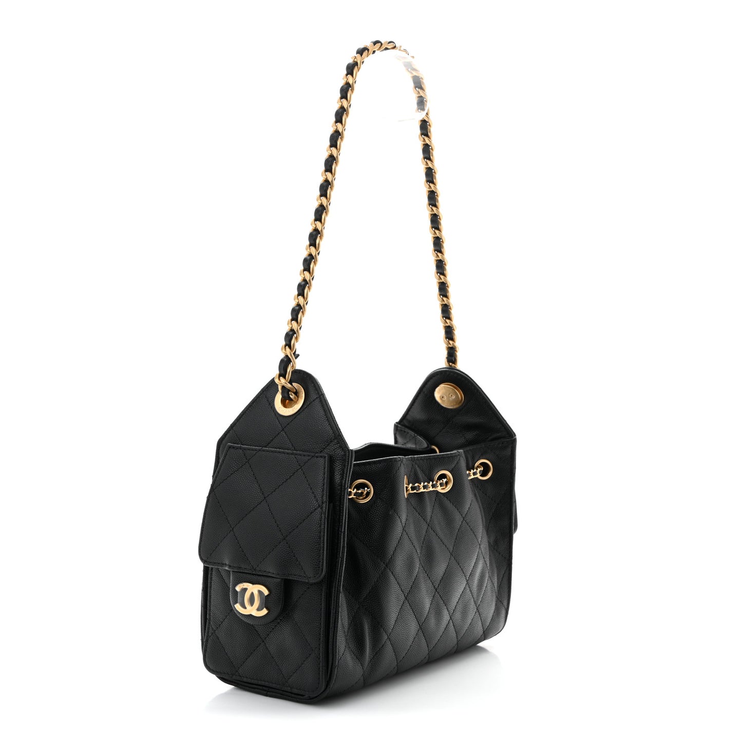 Caviar Quilted Mini Chanel 25 Handbag Black