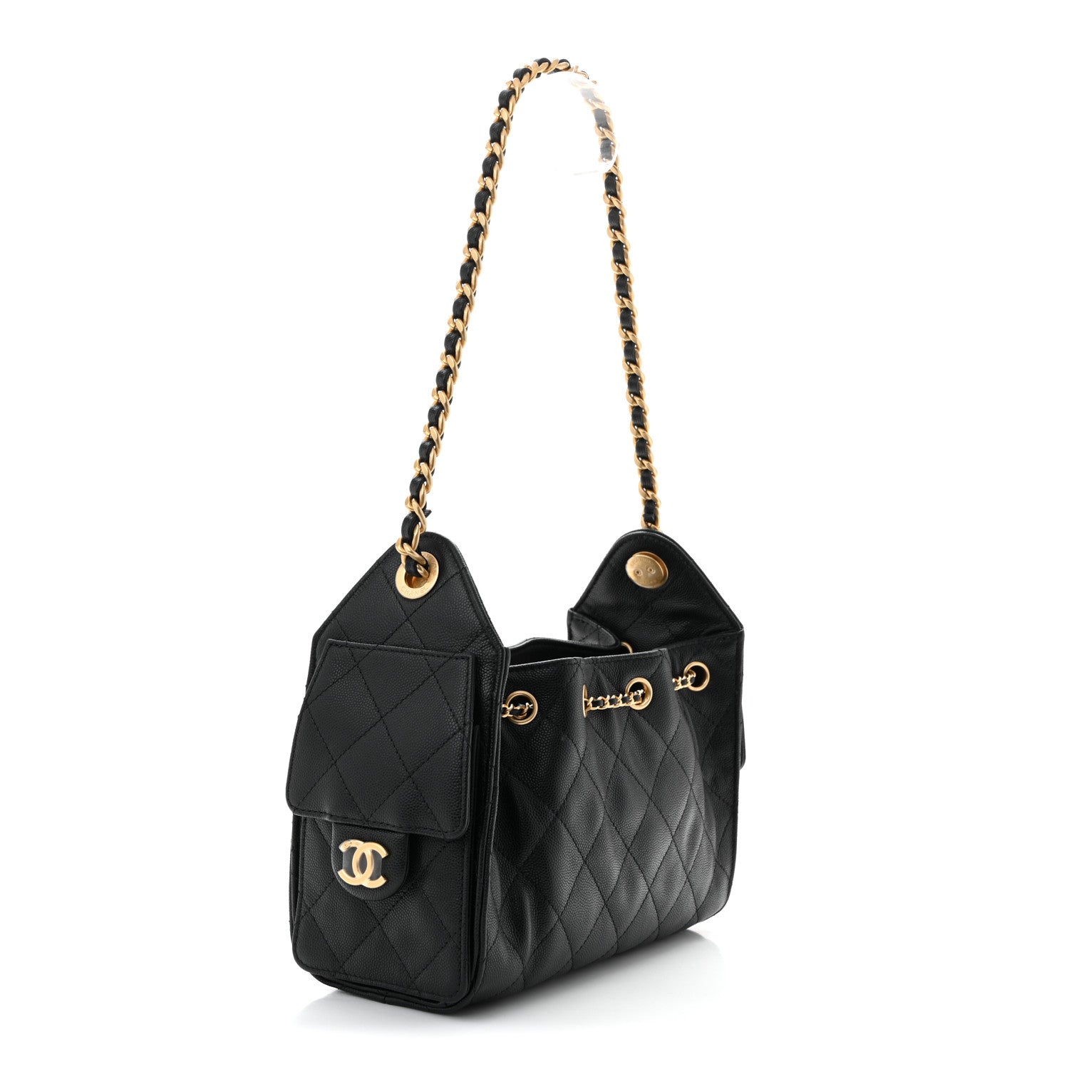 Chanel Caviar Quilted Mini Chanel 25 Handbag Black 3 of 10