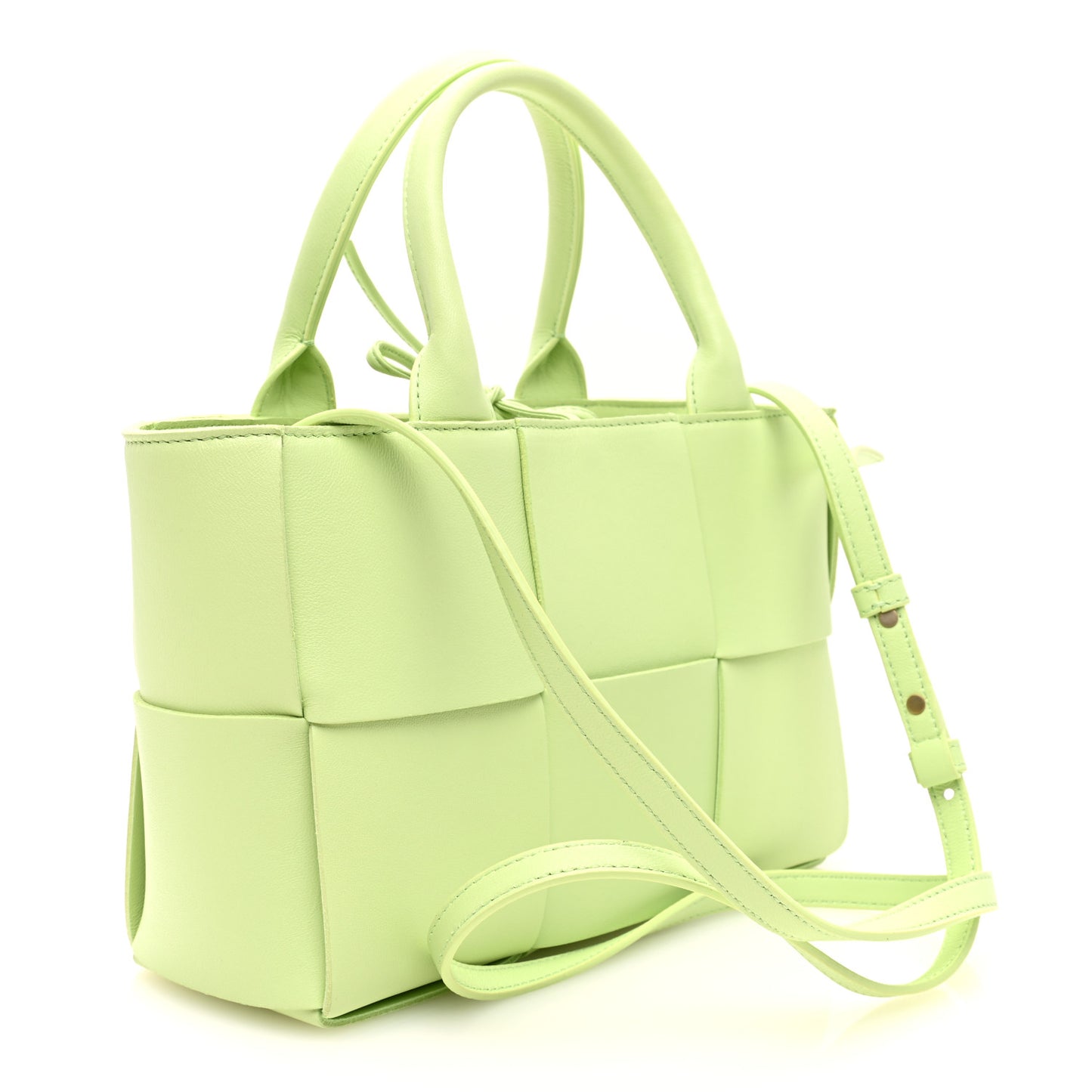 Nappa Maxi Intrecciato Mini Arco Tote Fresh Mint