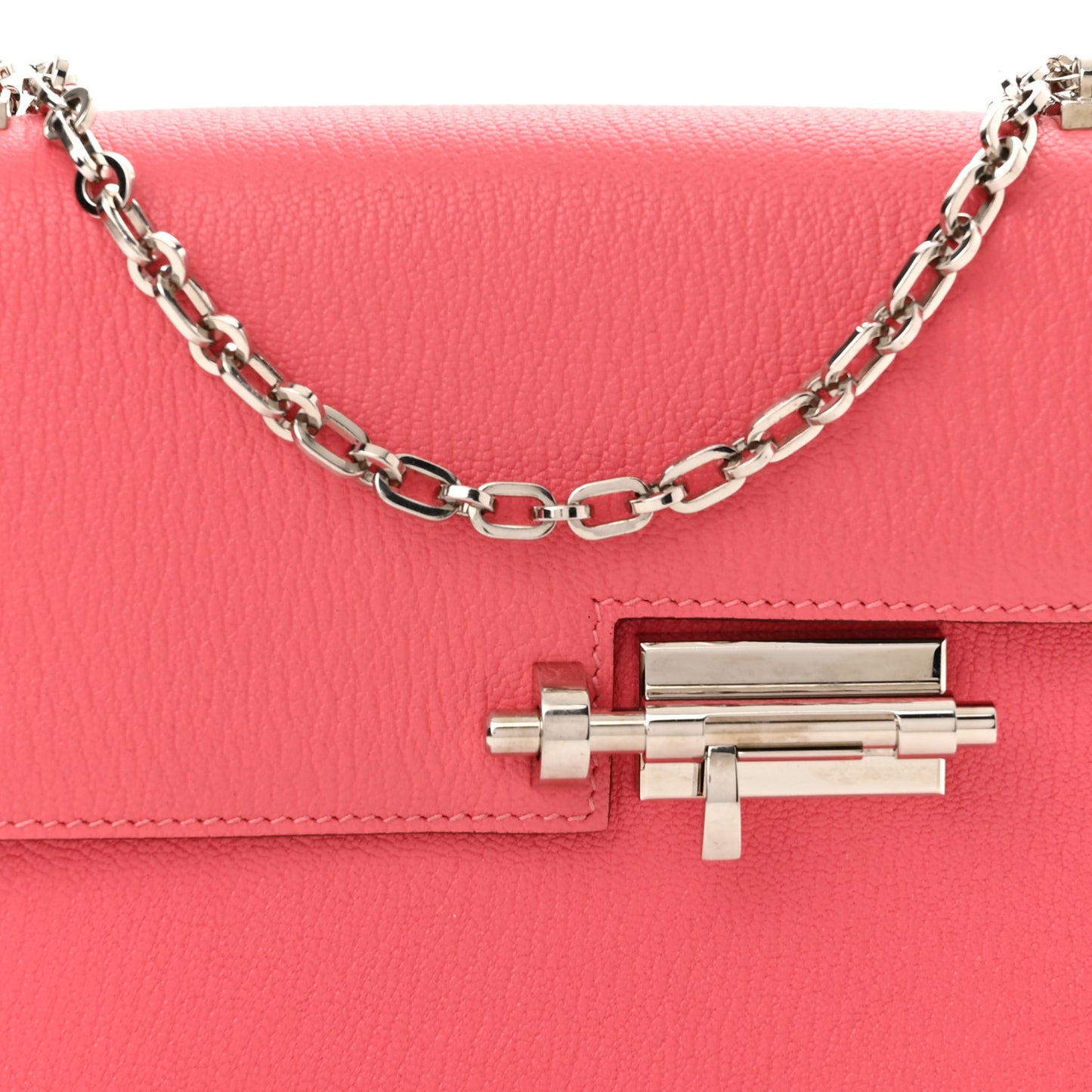 Chevre Mysore Mini Verrou Chaine Bag Rose Lipstick