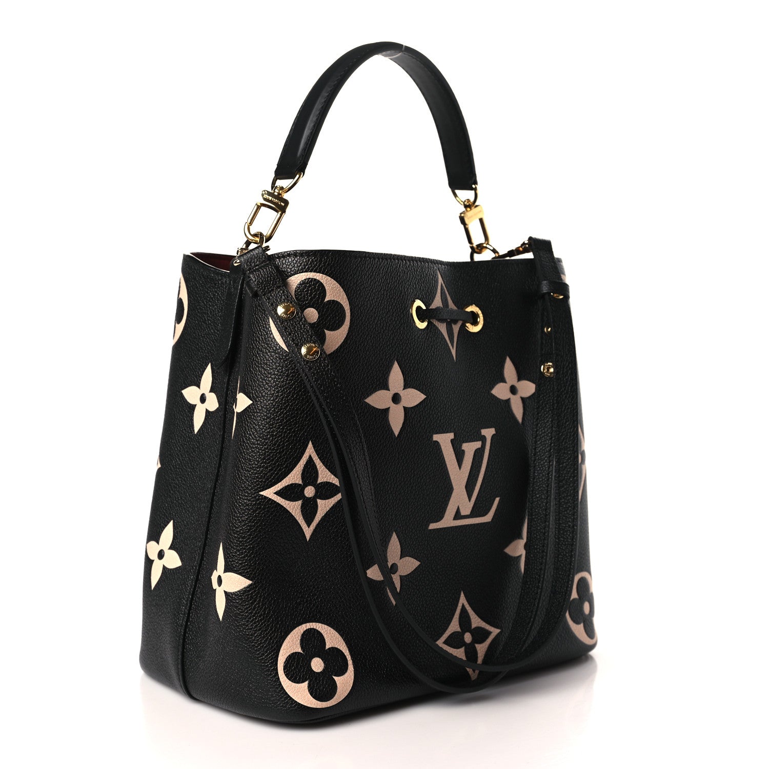 Louis Vuitton Empreinte Monogram Giant Neonoe MM Black Beige 4 of 9