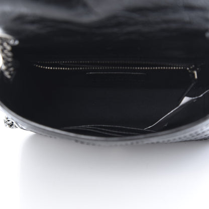 Saint Laurent Crinkled Calfskin Matelasse Monogram Niki Chain Wallet Black 5 of 10