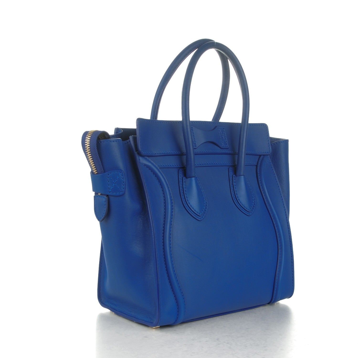 Celine Smooth Calfskin Micro Luggage Royal Blue 3 of 8