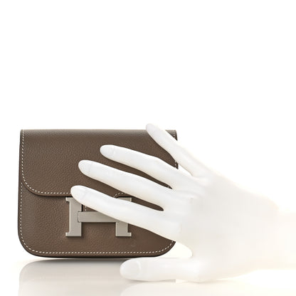 Hermes Evercolor Constance Slim Wallet Etoupe 2 of 10