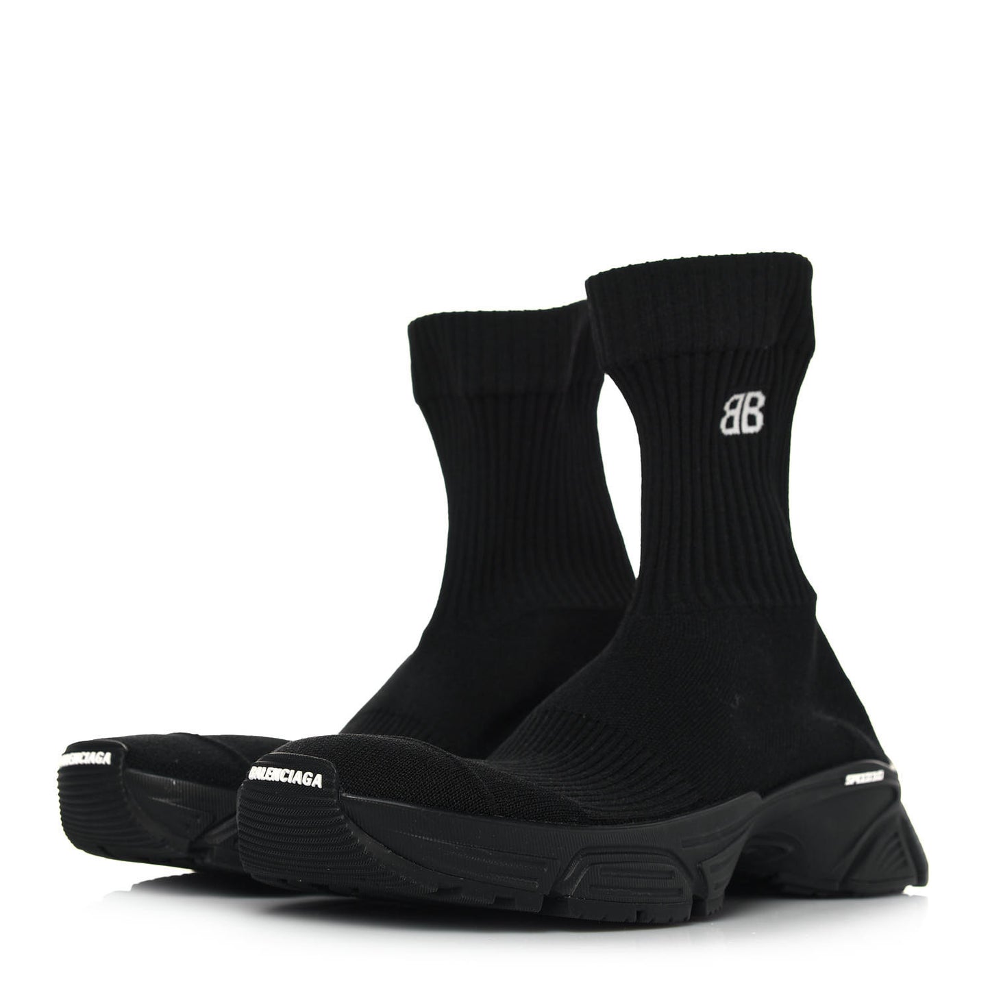 Technical Ribbed 3D Recycled Knit Womens Speed 3.0 Sneakers 40 Monocolor Black